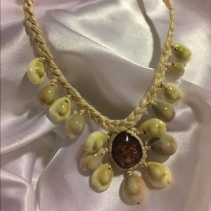 🦋Handmade Marshallese Sea Grass Seashell Necklace